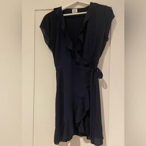 Sunday Best wrap dress- navy blue size 6.